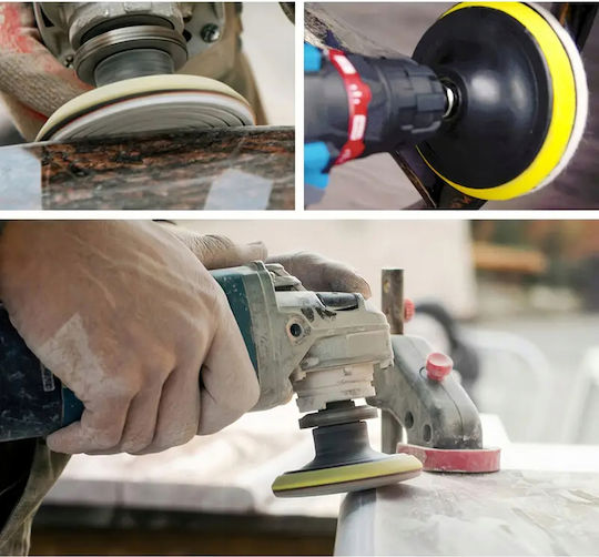 Set 10 Discuri Diamantate De Șlefuire Polizare Zola 80 Mm Diametru 500 Granulație Fixare Velcro Plăci Piatră Ceramică Marmură Plăci Acoperiș Teracotă Utilizare Uscată Și Umedă Roșii