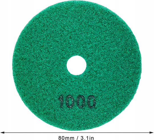 Set 10 Discuri De Șlefuire Diamantate De Polizare Zola 80 Mm Diametru 1000 Granulație Prindere Velcro Plăci Piatra Ceramică Marmură Țiglă Acoperiș Teracotă Utilizare Uscată Și Umedă Verde