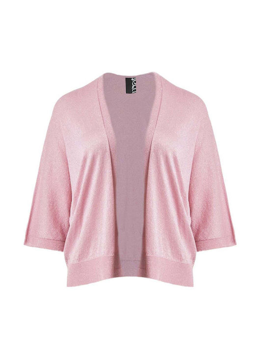 Women's Knitted Cardigan In Pink Color