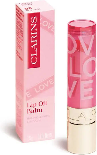 Tinted Lip Balm Clarins Lip Oil Balm Love Collection Shade 08 Rosy Kiss Volume G 2.9