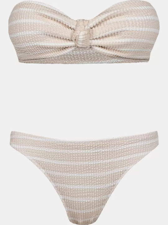 Set Bikini Gestreift Schwarz