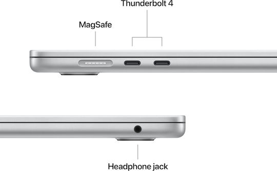 Apple MacBook Air 15.3" IPS Retina Display (M5-10-Core/16GB/512GB SSD/10-Core GPU) Silver (UK Keyboard)