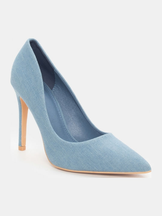 Pointed Toe Heels with High Blue Heel