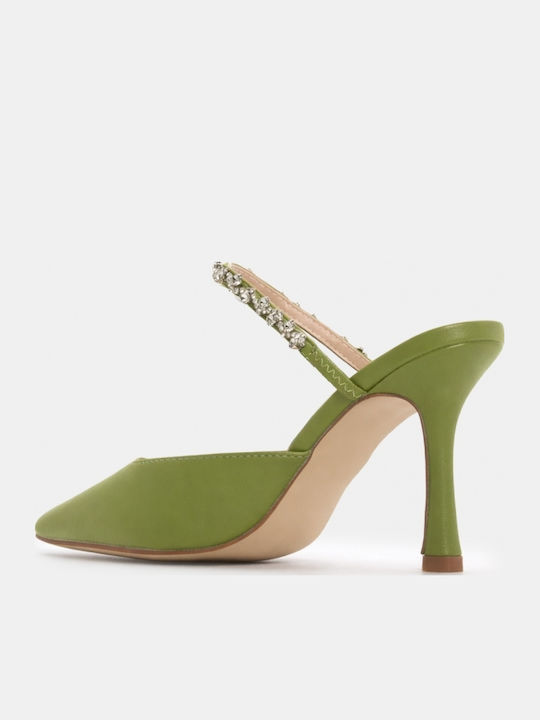 Pointed Toe Heels With High Heel Green