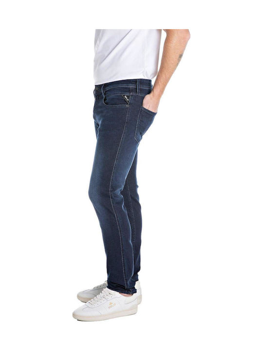 Anbass Men's Jeans Pants Elastic with Slim Fit Dark Blue
