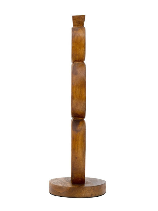 Artekko Κηροπήγιο Ξύλινο σε Καφέ Χρώμα 14x45x14εκ.