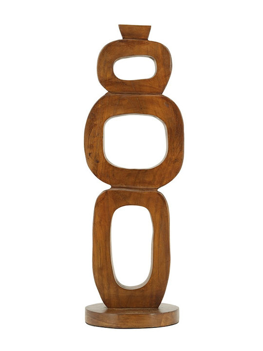 Artekko Holz Kerzenhalter in Braune Farbe 20x59x16cm