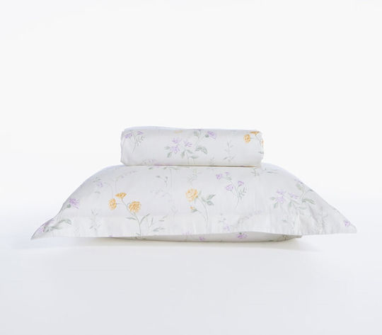Nef-Nef Homeware Cotton Duvet Cover Set 240x230cm Super King Size With 2 Pillowcases Rozaria Ecru