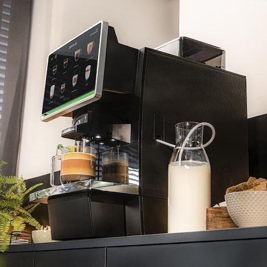 Cecotec Cremmaet Automatic Espresso Machine 2900W 15bar Pressure for Cappuccino with Grinder Black