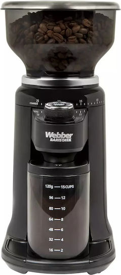 Webber Electric Coffee Grinder 180W with Grain Capacity 300g and 25 Grind Levels