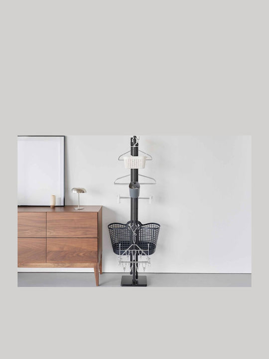 Yamazaki Folding Floor Clothes Drying Rack Made of Stainless Steel with Hanging Length 2.786m