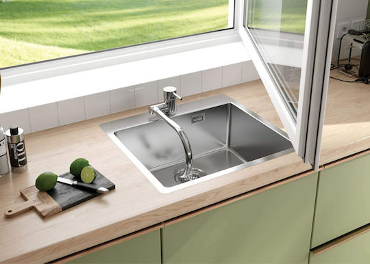 Deante ZPO 010B Ένθετος Inox με Μπαταρία Μ55xΠ50cm Ασημί