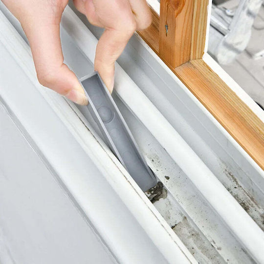 Brush Cleaning Window Frames Reusable 13.5x8.5x2 Cm Gray