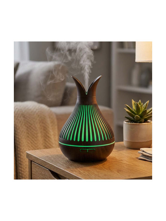 Avizar Dekorativer Vase Design Aromatherapie-Diffusor Luftbefeuchter 500ml Schwarze Grüne