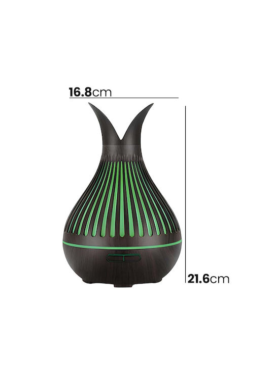 Avizar Dekorativer Vase Design Aromatherapie-Diffusor Luftbefeuchter 500ml Schwarze Grüne