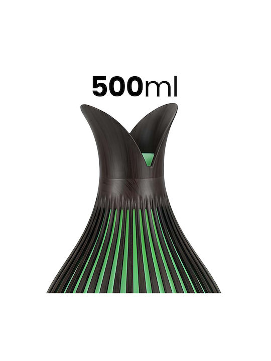Avizar Dekorativer Vase Design Aromatherapie-Diffusor Luftbefeuchter 500ml Schwarze Grüne