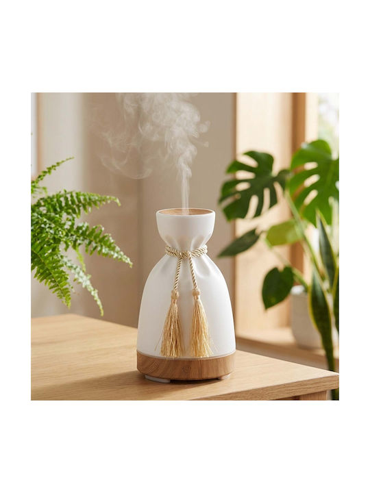 Avizar Elegantes Flaschendesign Aromatherapie-Diffusor Luftbefeuchter 200ml Weiß