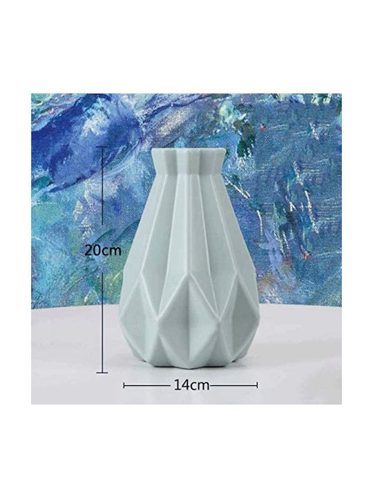 Vază Decorativă Din Plastic Verde 14x14xÎnălțime 20cm