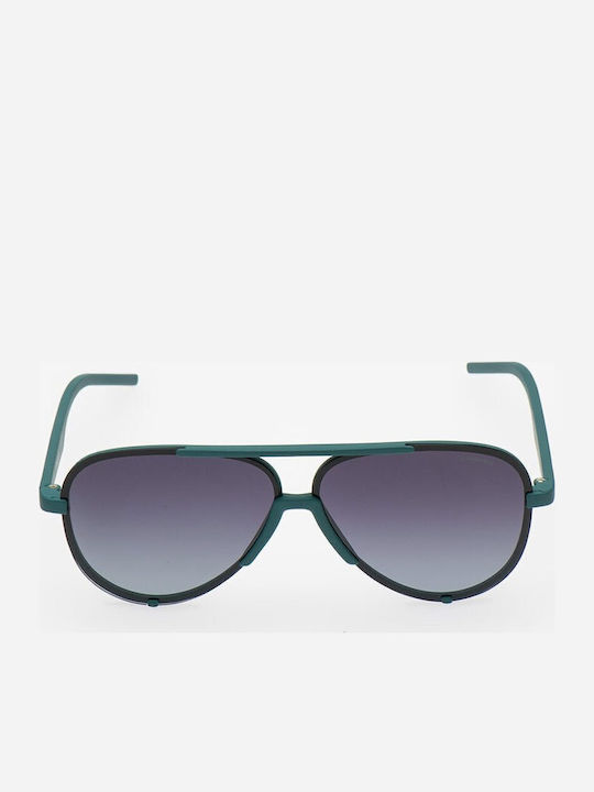 Polaroid Men's Sunglasses With Turquoise Frame And Grey Gradient Polarized Lens PLD6017/S VWA/WJ