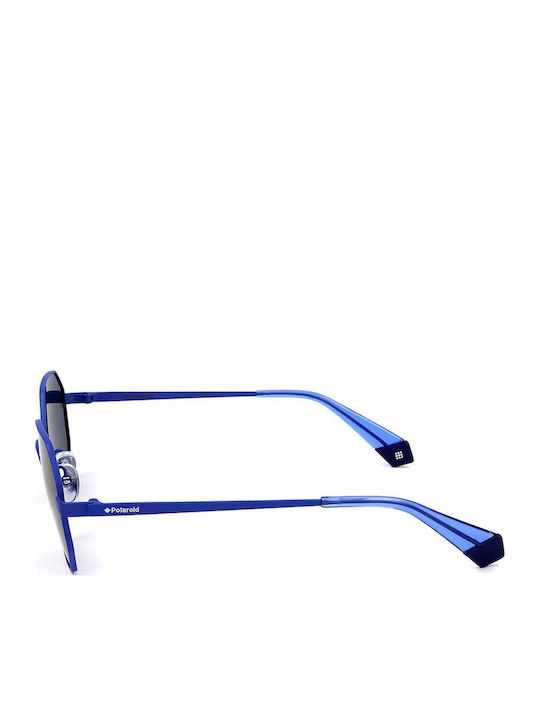 Polaroid Damen Sonnenbrille mit Blau Metall Gestell und Blau Polarisiert Linse PLD6067/S PJP/C3