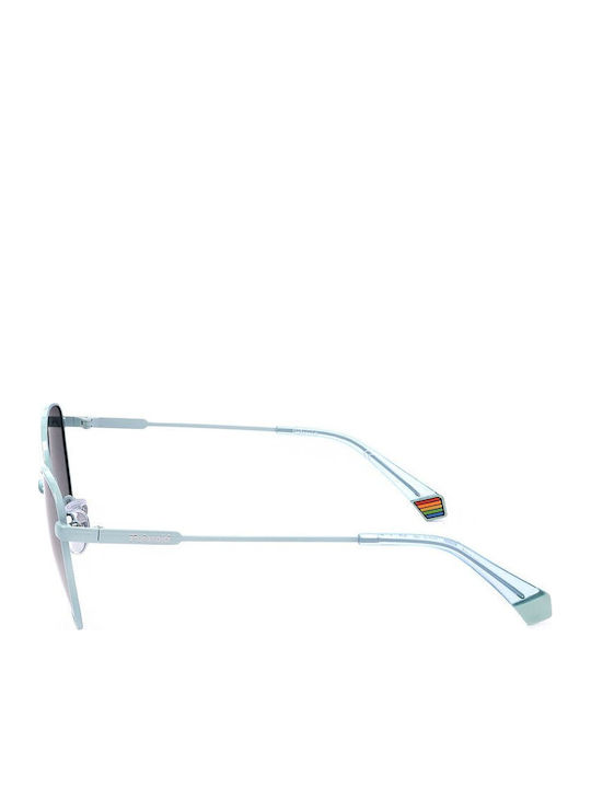 Polaroid Damen Sonnenbrille mit Grün Metall Gestell und Gray Linse PLD6188/S 5CB/Le