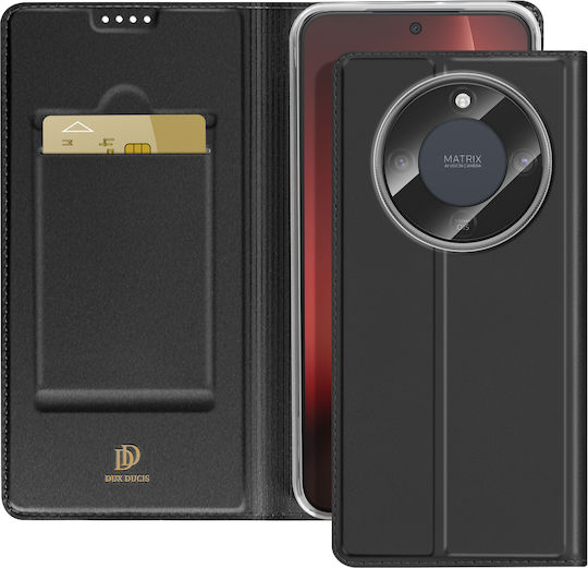 Dux Ducis Flip Case Honor Magic 8 Lite Card Holder Skin Pro Series Black