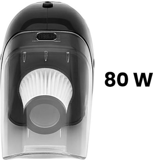 Avizar Compact 80w Corded Vacuum Cleaner Vehicle Interior Cleaning Dc12v Transparent Black