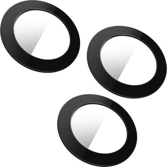 Clappio Rear Camera Lenses Compatible Galaxy S21 Fe Photo Sensor Glass Repair Transparent Black