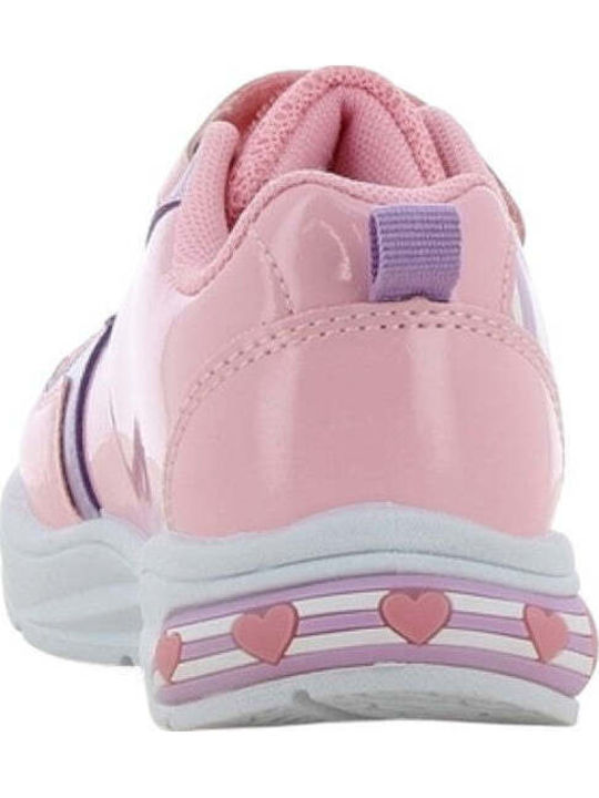 Minnie Mouse Παιδικά Sneakers με Σκρατς & Φωτάκια Ροζ