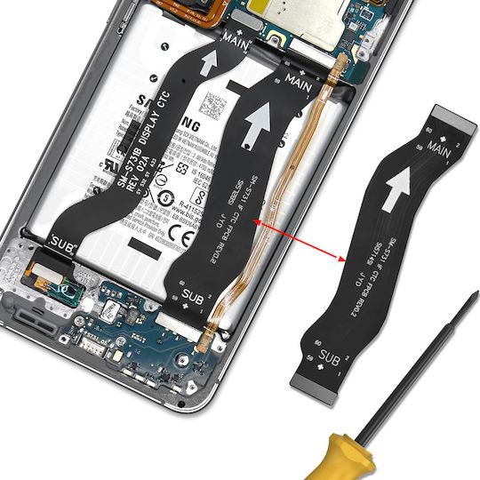 Clappio Main Flex Cable Galaxy S25 Fe Motherboard Black