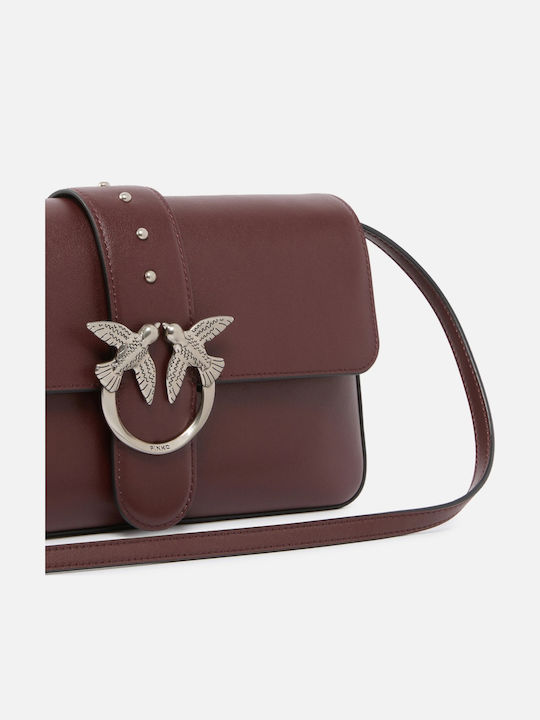 Classic Love Stoff Damen Schultertasche Burgundisch