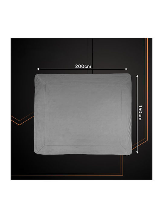 Κουβέρτα Γούνινη Μονή 150x200εκ. Dark Gray