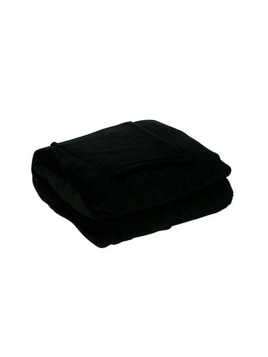 Blanket with Sleeves 138x180cm Black