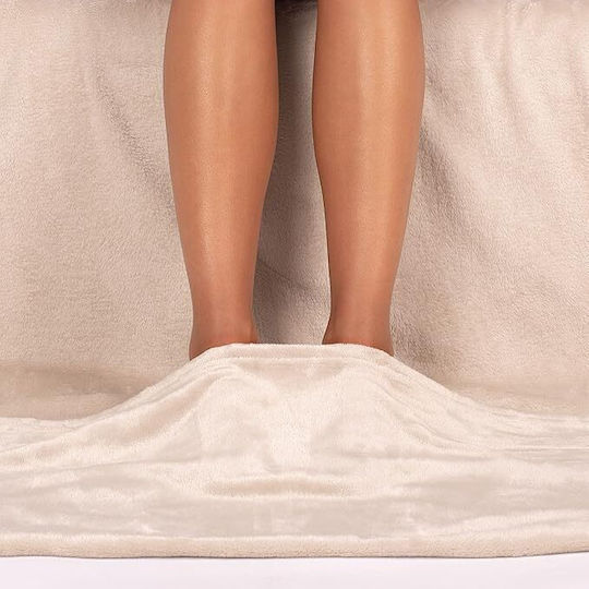 Blanket with Sleeves 140x200cm Cream