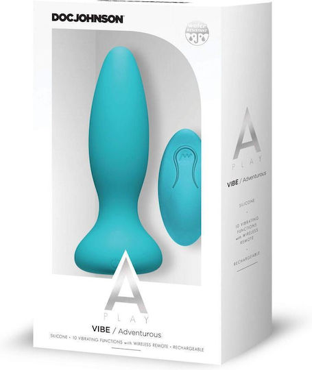 Doc Johnson A Play Vibe Adventurous Vibrator Anal cu Funcție Wireless Turcoaz 13.3cm