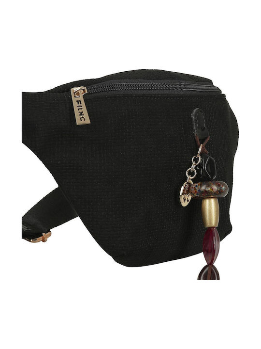 Πλεκτή Γυναικεία Crossbody Τσάντα Μαύρη