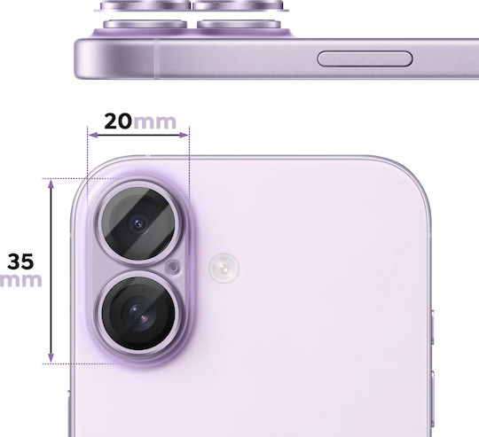 Protector Lentilă Cameră Avizar Iphone 17 Cadru Unibody Aluminiu Lavandă