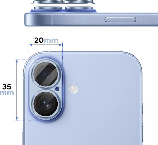 Avizar Camera Lens Protector Iphone 17 Aluminum Unibody Frame Blue