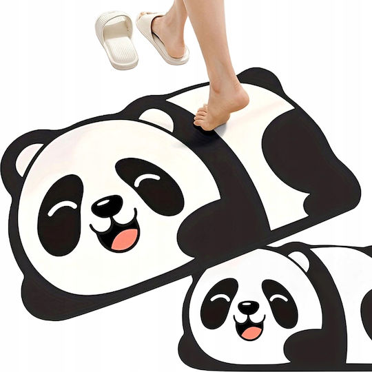 Antiderapant Covoare De Baie ZD1BAT3QWSHPANDA Alb/Negru 40x60 Cm