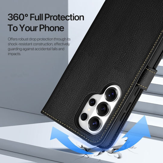 Dux Ducis Lawa Series Wallet Detachable Hard Case Black Samsung Galaxy S26 Ultra 5g