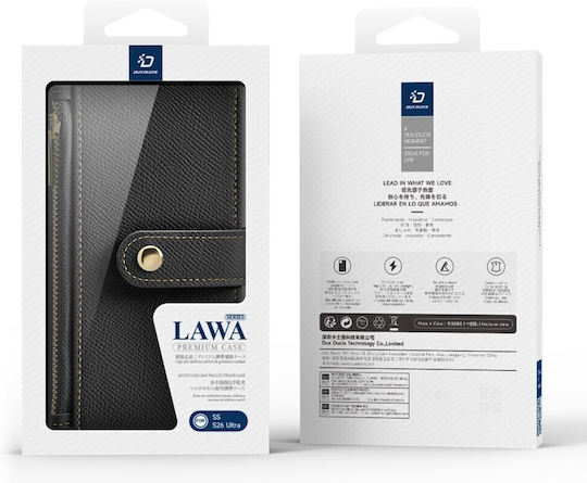 Dux Ducis Lawa Series Wallet Detachable Hard Case Black Samsung Galaxy S26 Ultra 5g