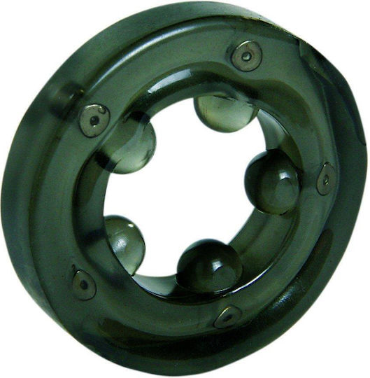 Seven Creations Jelly Magnetic Cockring Black 5cm