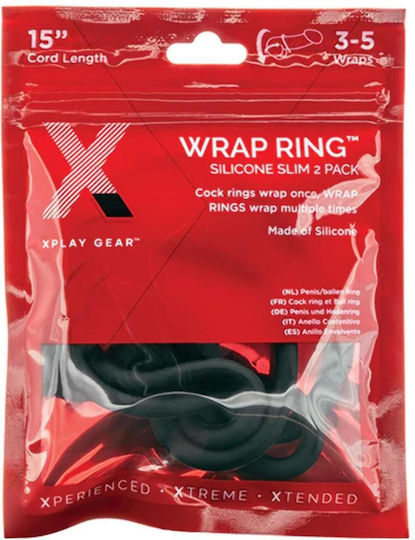 Perfect Fit Brand Slim Wrap Ring 38cm Black