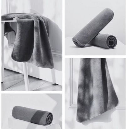Lavetă Din Microfibră De Curățenie Uscare Lustruire Pentru Materiale Plastice Pentru Interior - Tabloul De Bord Mașină 400gsm Gri 75x35cm