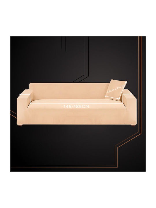 Ελαστικό Κάλυμμα Διθέσιου Καναπέ Beige 185εκ.