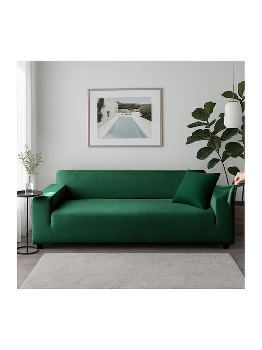 Husă Elastică Impermeabilă Pentru Canapea Cu Două Locuri Verde Închis 185 cm