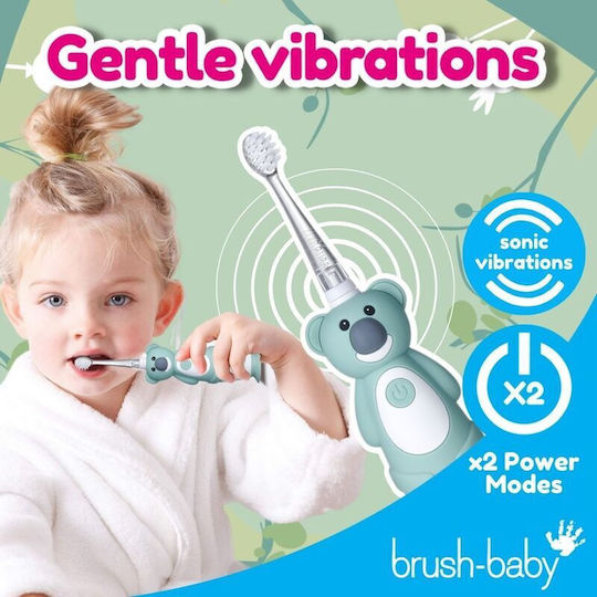Brush Baby Wildones Children's Electric Toothbrush with Chronograph for 0m+ Kylie Koala with Replacement Heads