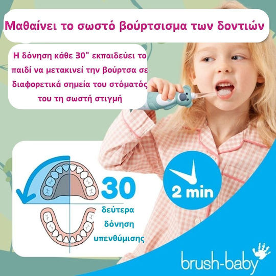 Brush Baby Wildones Children's Electric Toothbrush with Chronograph for 0m+ Kylie Koala with Replacement Heads