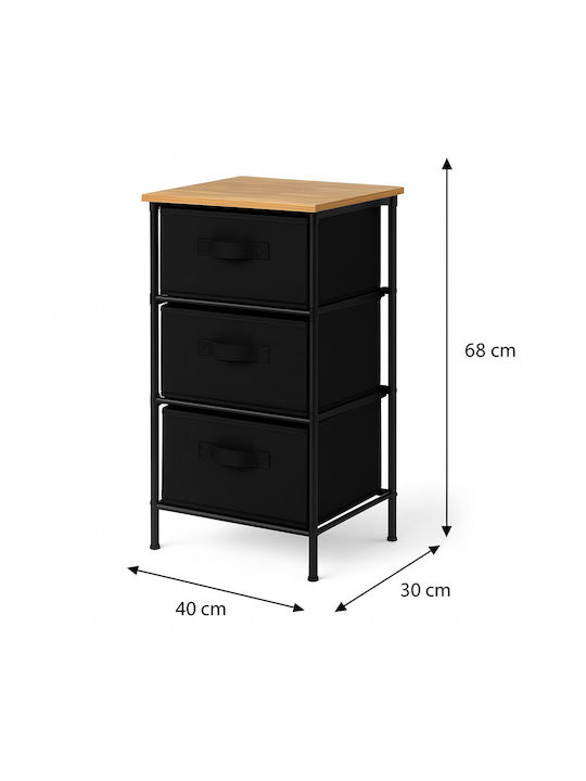 Sertar De Depozitare Cu 3 Sertare L40xL30xÎ68cm