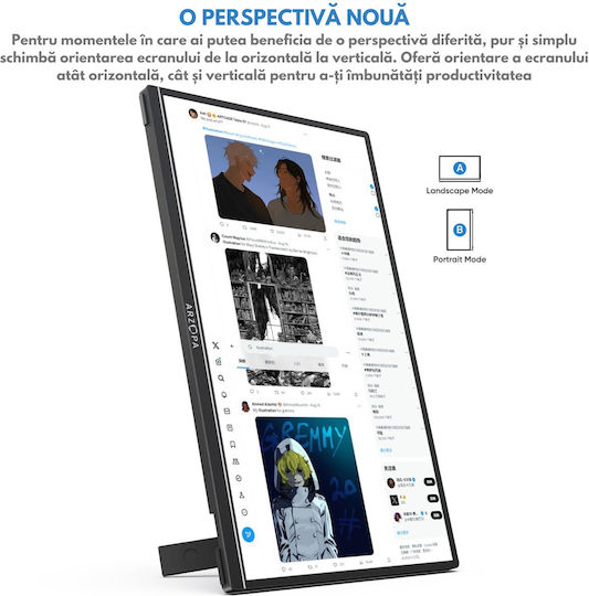 Qova Arzopa Z1RC IPS HDR Portable Monitor 16" QHD 2560x1600 Gray
